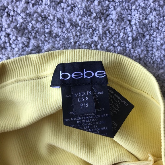 Yellow Bebe Tube Top w/ Crystal Logo - Picture 3 of 3
